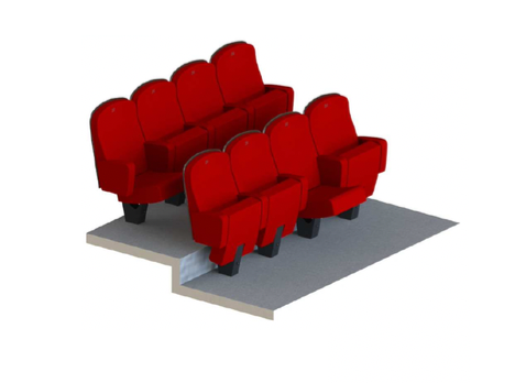 Fauteuil de théâtre et de salle de cinéma rabattable confortable avec rembourrage SITH