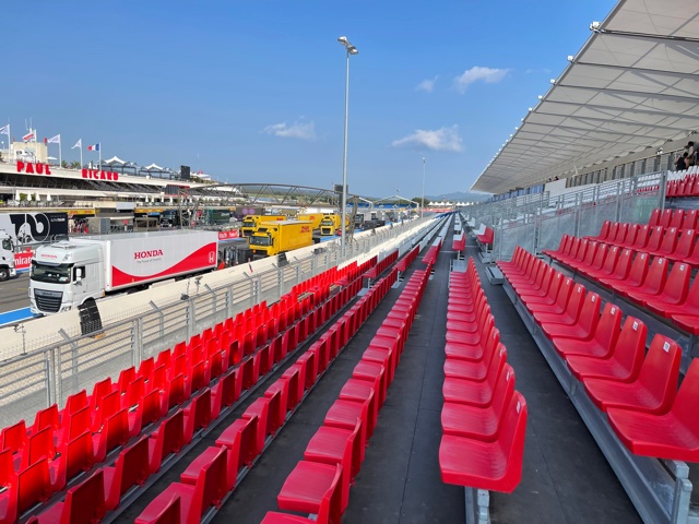 Numérotation des tribunes du Grand Prix de France de Formule 1 au Castellet pour Gl events