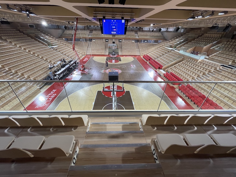 Salle Gaston Médecin Monaco Basketball 5000 sièges en bois 8