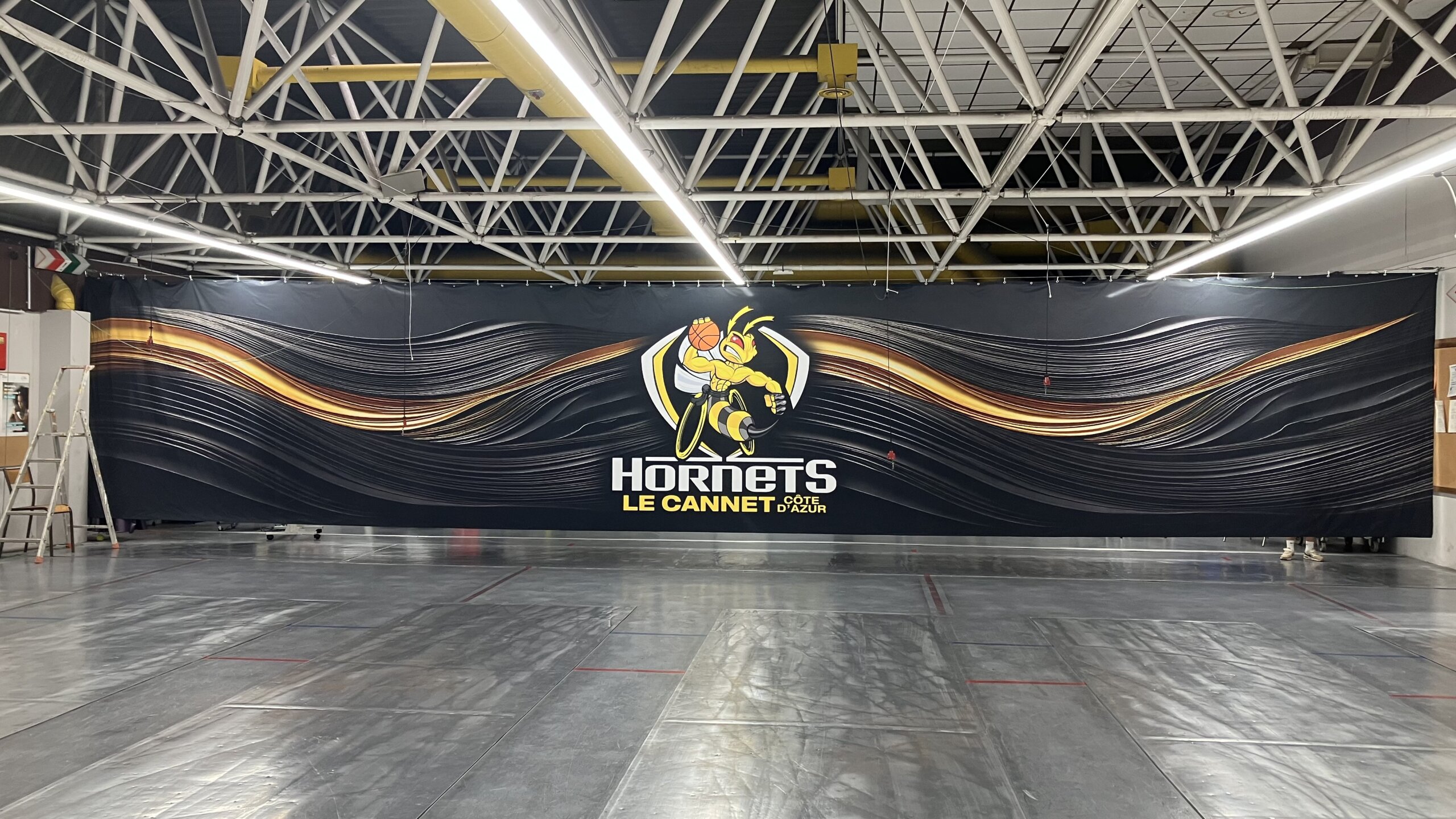 Customised grandstand cover